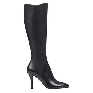 Nine West Wide Calf 7.5 Heeled Leather Boots